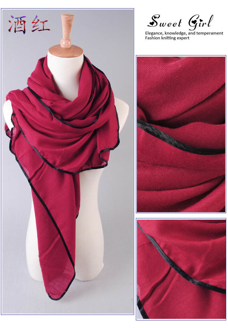 fashion long unique plain scarf selling hot cotton plain scarf