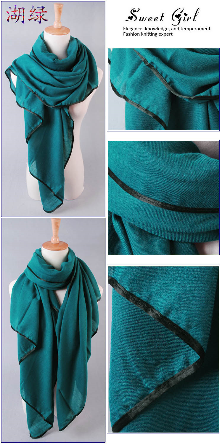 fashion long unique plain scarf selling hot cotton plain scarf