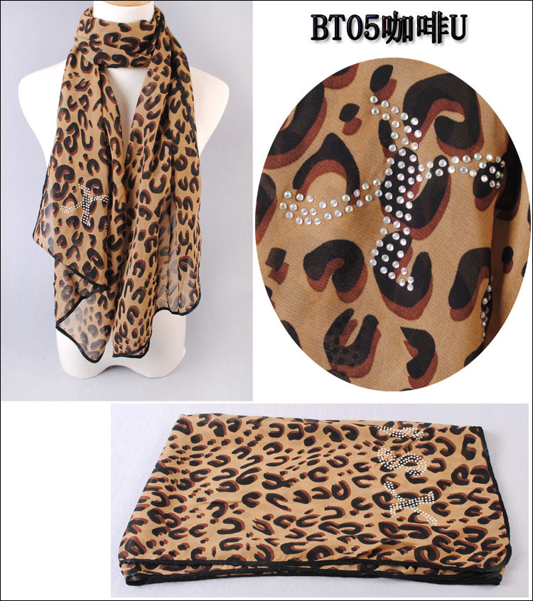 Chiffon Rhinestone Scarf