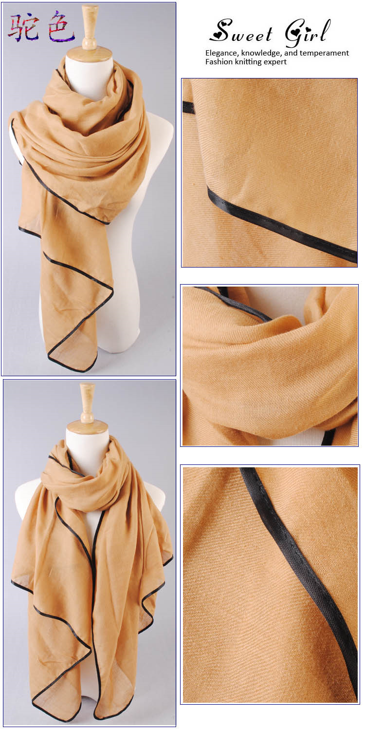 fashion long unique plain scarf selling hot cotton plain scarf