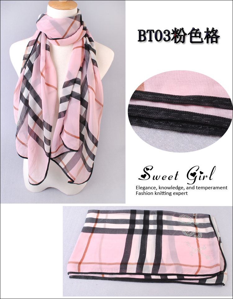 Chiffon Rhinestone Scarf