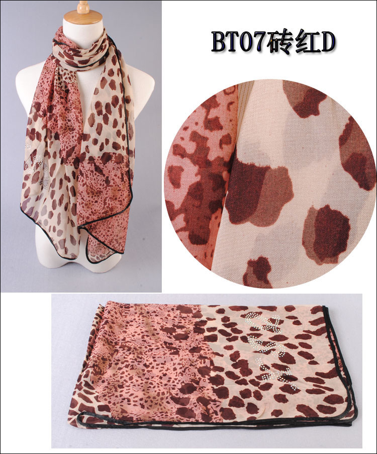 Chiffon Rhinestone Scarf