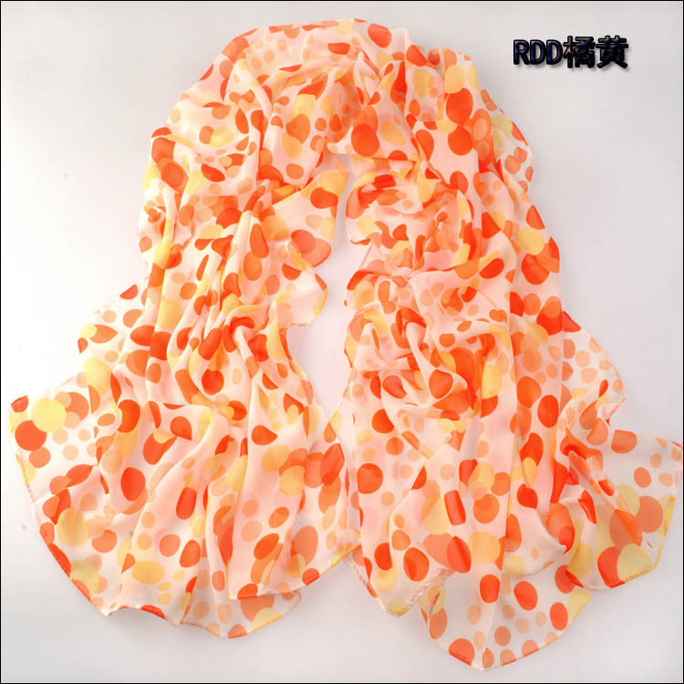 Leopard dot chiffon scarves