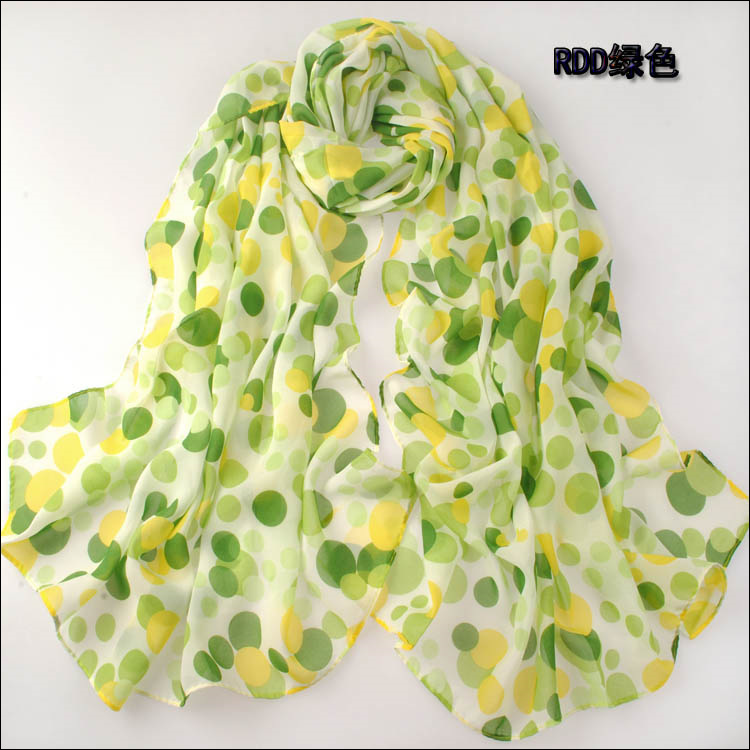 Leopard dot chiffon scarves
