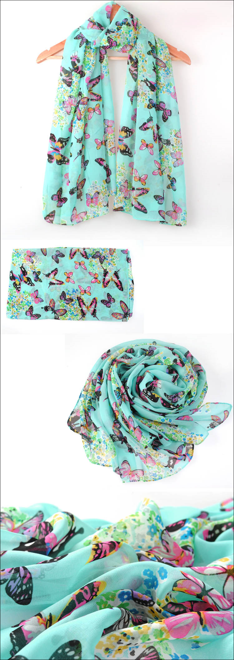 Butterfly chiffon scarves wholesale