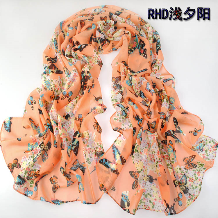 Butterfly chiffon scarves wholesale