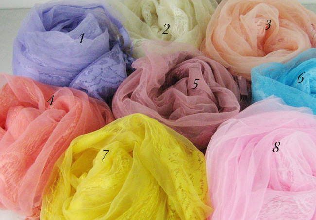 Three color silk scarf