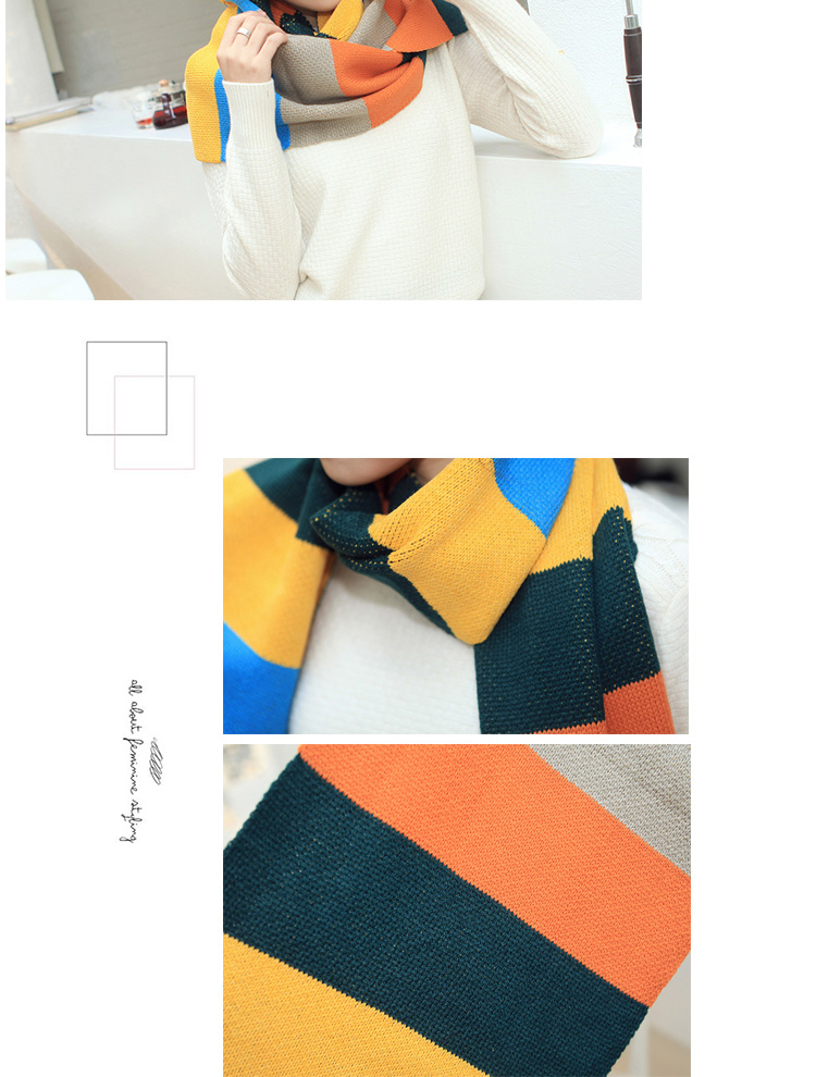 Knitting wool color stitching color scarf