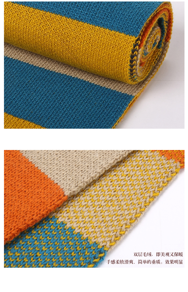 Knitting wool color stitching color scarf