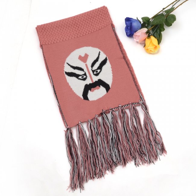 printed wool scarf]