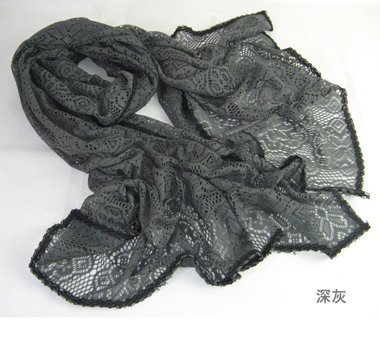 Hemming hollow plain scarves