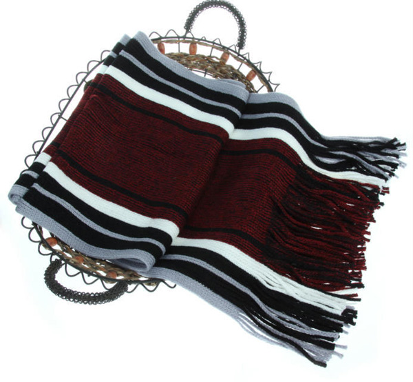 Striped mens scarf