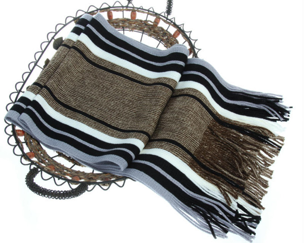 Striped mens scarf