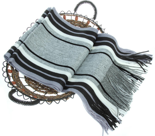 Striped mens scarf