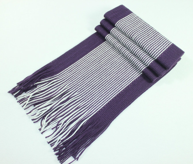 Knitted wool scarf men