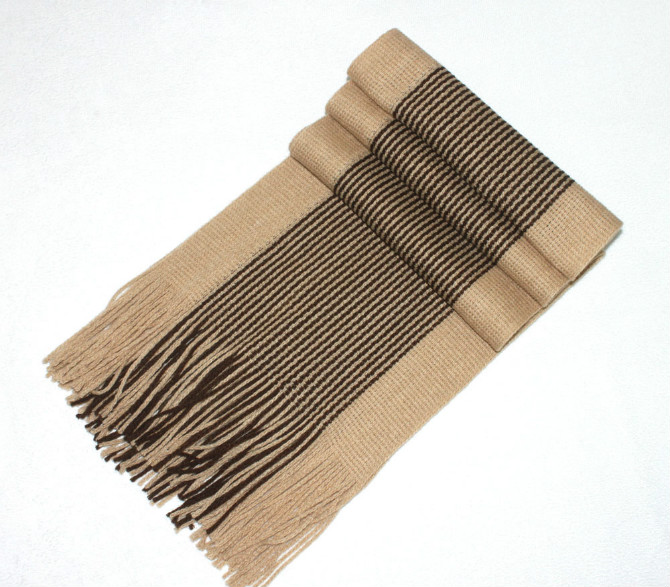Knitted wool scarf men