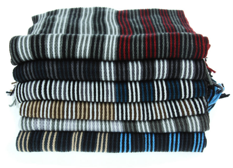 Striped scarves for men