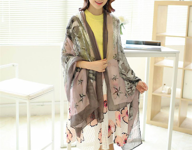 Womens voile scarfs fashionable