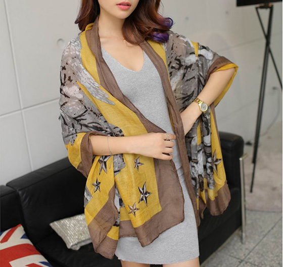 Womens voile scarfs fashionable