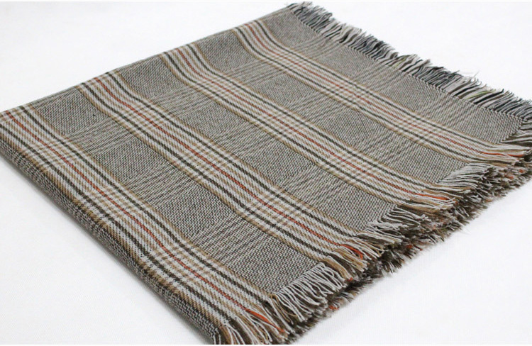 Cashmere fringed scarf