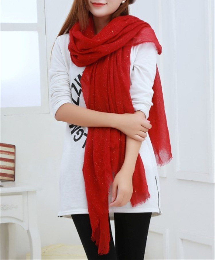 Solid color silk scarves