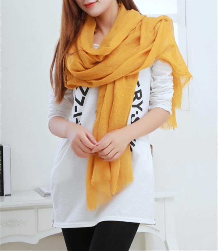 Solid color silk scarves