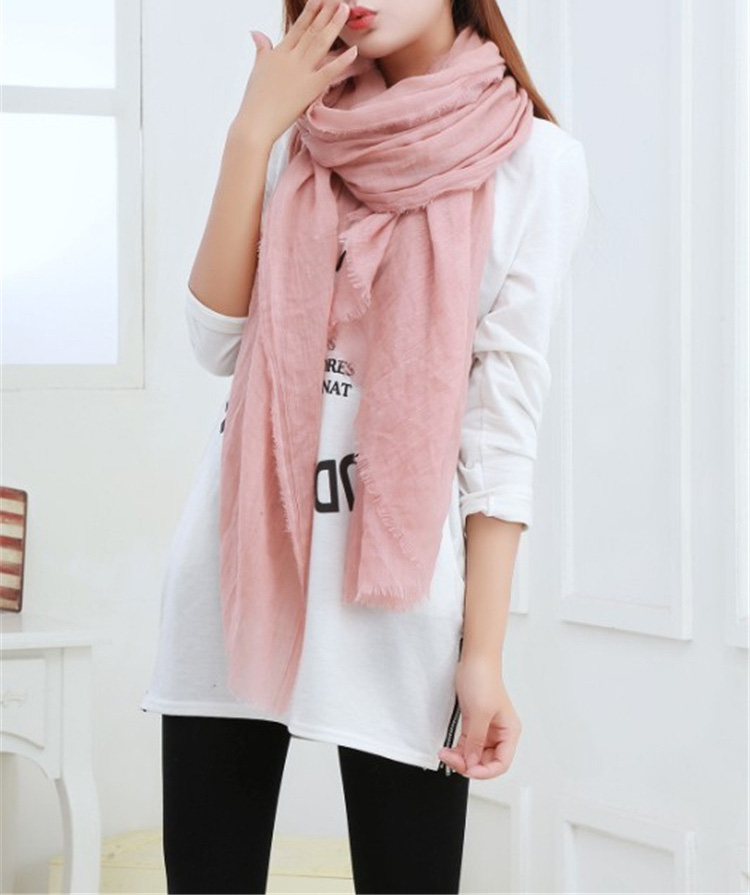 Solid color silk scarves