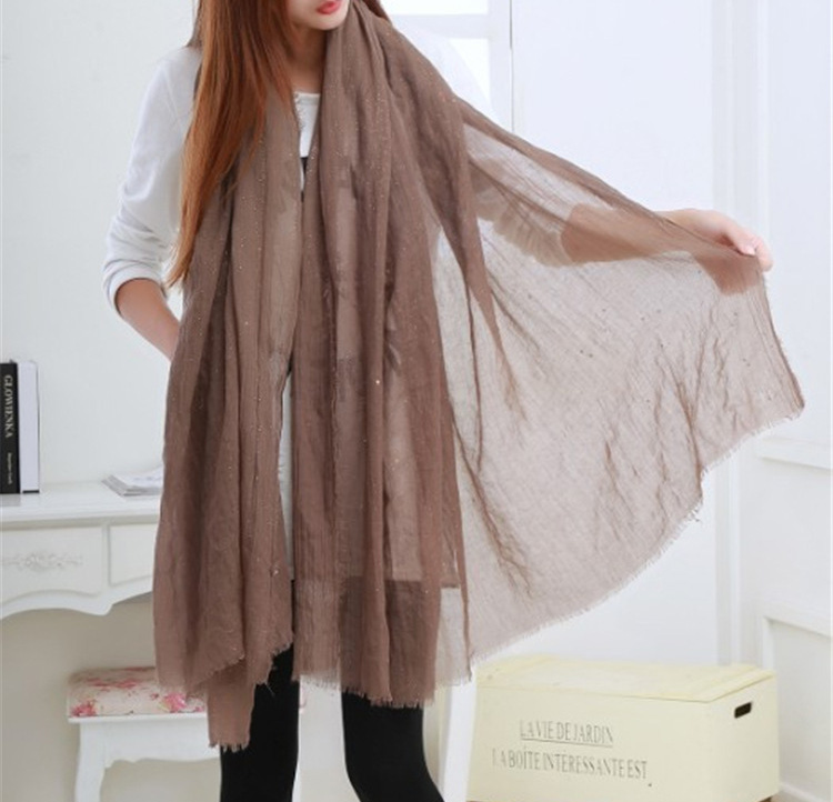 Solid color silk scarves