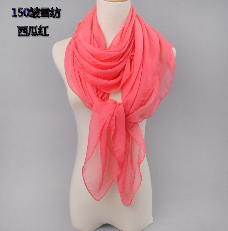 Solid color chiffon scarf wholesale
