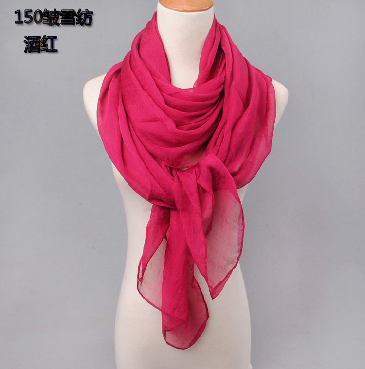Solid color chiffon scarf wholesale