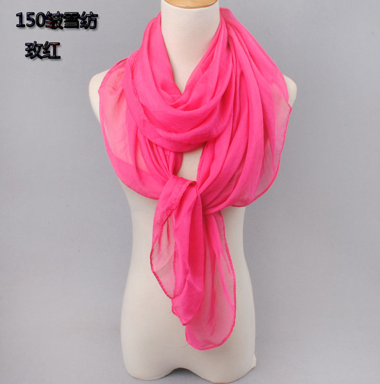 Solid color chiffon scarf wholesale