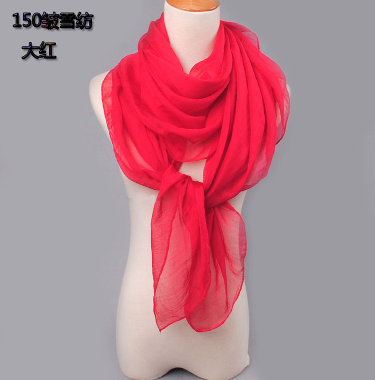 Solid color chiffon scarf wholesale