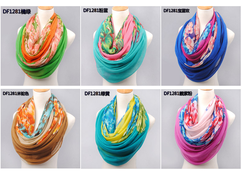 Plants floral scarves wholesale 