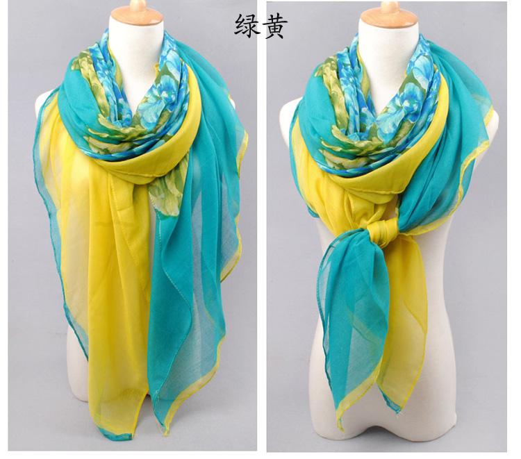Plants floral scarves wholesale 