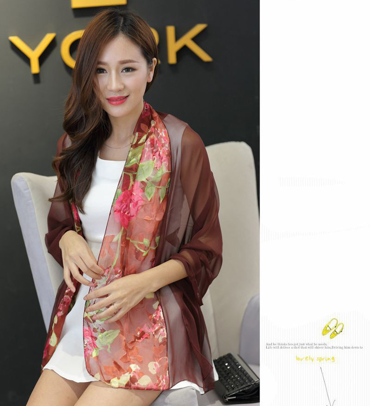 Long silk georgette scarves