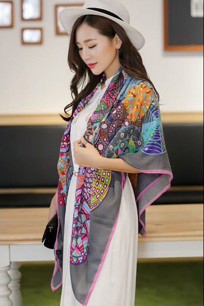 Long staple cotton scarves