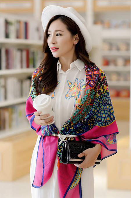 Long staple cotton scarves