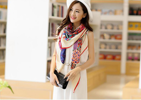 Long staple cotton scarves