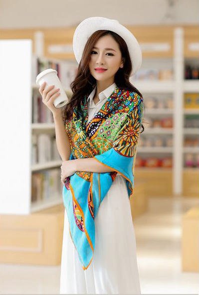 Long staple cotton scarves