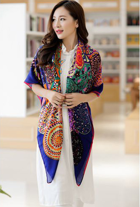 Long staple cotton scarves