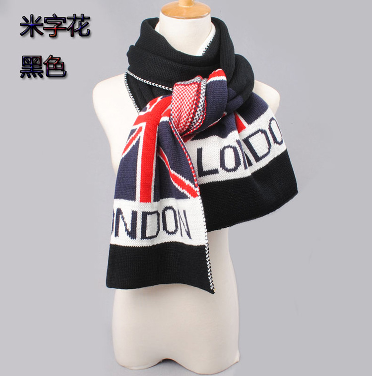 Wholesale british flag wool scarves