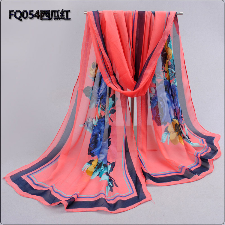 Wholesale chiffon flowers scarves