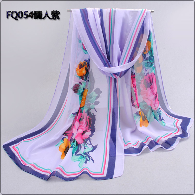 Wholesale chiffon flowers scarves