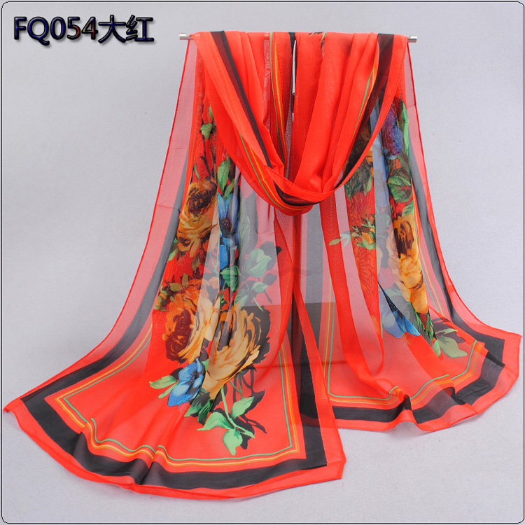Wholesale chiffon flowers scarves