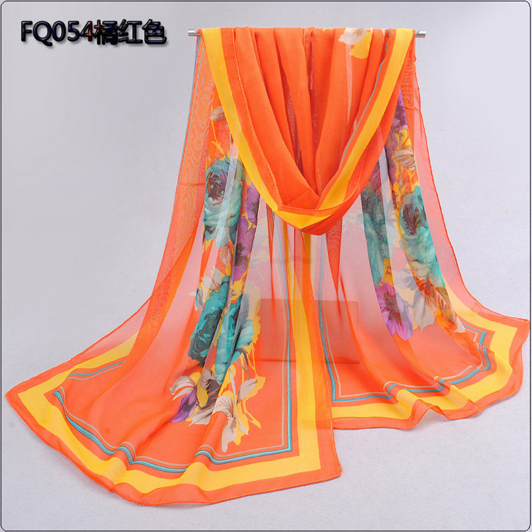 Wholesale chiffon flowers scarves