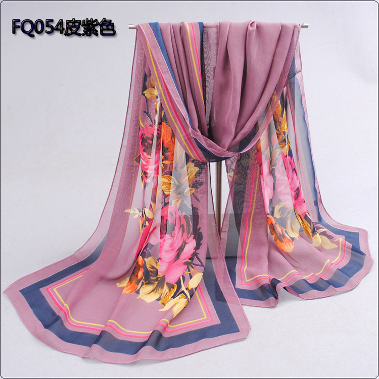 Wholesale chiffon flowers scarves