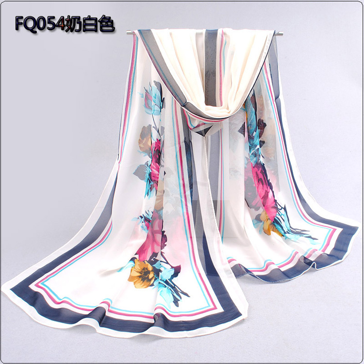 Wholesale chiffon flowers scarves