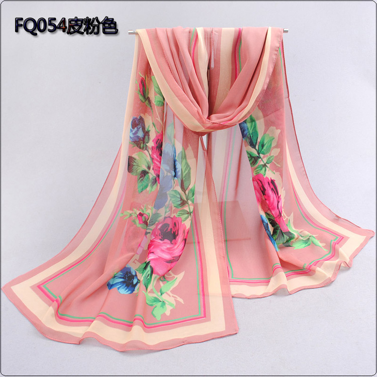 Wholesale chiffon flowers scarves