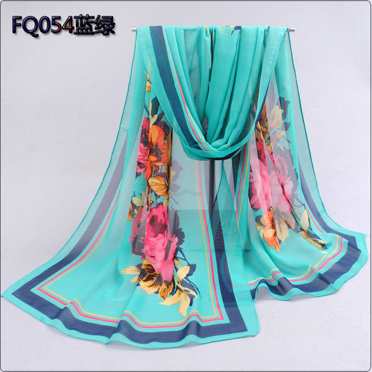 Wholesale chiffon flowers scarves