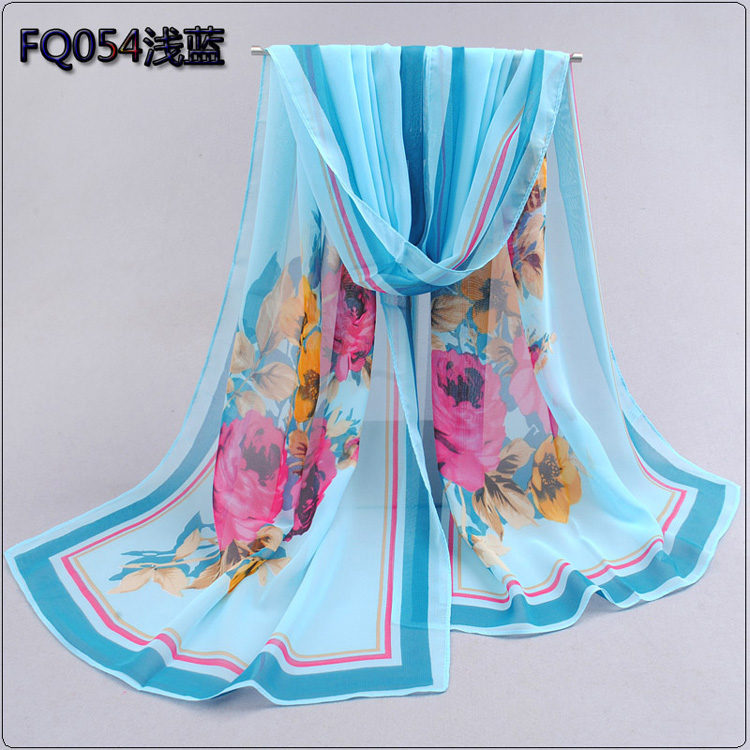 Wholesale chiffon flowers scarves
